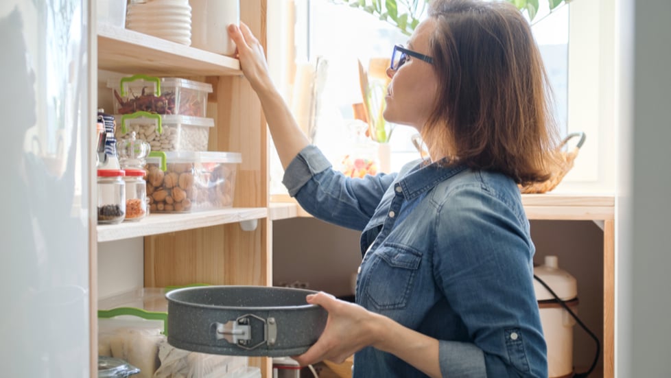 An organized pantry makes finding supplies easier